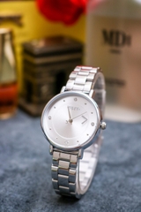 Đồng Hồ Nữ  JA-1248A Julius Hàn Quốc Dây Thép (Bạc)