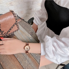 Combo Quà Tặng Đồng Hồ Nữ JA-925E Kèm Dây Mesh + Lắc Tay JSB078