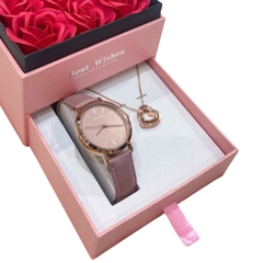 Combo Quà Tặng Đồng Hồ Nữ JA-1017D + Dây Chuyền ES482