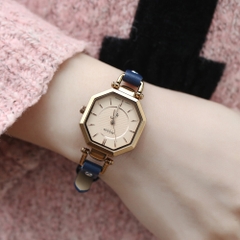 Đồng Hồ Nữ JA-750E Julius Hàn Quốc Dây Da (Xanh)