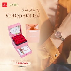[TẶNG DÂY CHUYỀN TRÁI TIM]Combo Quà Tặng Đồng hồ nữ Julius JA-1421C + Vòng đeo tay Julius JSB078RG