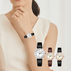 Đồng Hồ Nữ JA-1528 Julius Hàn Quốc Dây Da (3 Màu)