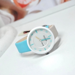 Đồng Hồ Nữ JA-1492B Julius Hàn Quốc Dây Da (Trắng Vàng)