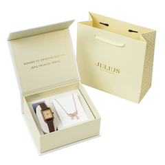 Combo Quà Tặng Đồng Hồ Nữ Julius JA-787E + Trang sức ES214