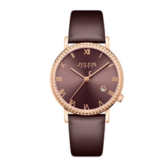 Đồng Hồ Nữ JA-1339 Julius Hàn Quốc Dây Da (3 Màu)