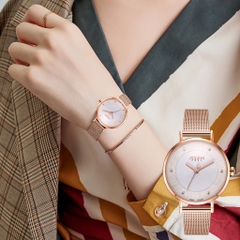 Combo Đồng Hồ Nữ JA-924D1 Julius  + Vòng Tay Julius JSB078 RG