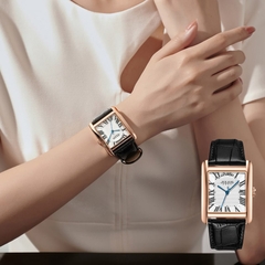 Đồng Hồ Nữ JA-1398D Julius Hàn Quốc Dây Da (Đen)