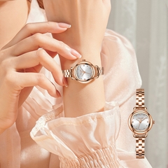 Đồng Hồ Nữ JA-1412B Julius Hàn Quốc Dây Thép  (Đồng Trắng)