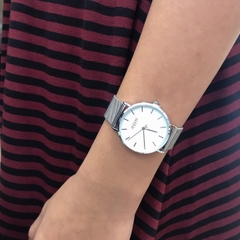 Đồng Hồ Unisex JA-1164MA Julius Hàn Quốc Dây Thép (Bạc)