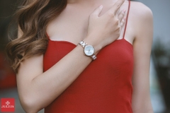 Đồng Hồ Nữ  JA-1209A Julius Hàn Quốc Dây Thép (Hồng Mặt Trắng)