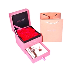 Combo  Đồng Hồ Nữ JA-1526D Julius Hàn Quốc  + Dây Chuyển  ESME ES482