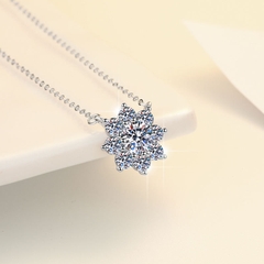 Dây chuyền Moissanite Cao Cấp ES442AS-HK001