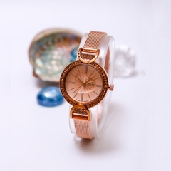 Combo Quà Tặng Đồng Hồ Nữ JA-779E Kèm Dây Mesh