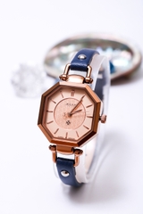 Đồng Hồ Nữ JA-750E Julius Hàn Quốc Dây Da (Xanh)