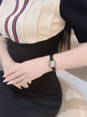 Đồng Hồ Nữ JA-1148F Julius Hàn Quốc Mặt Vuông (Đen)