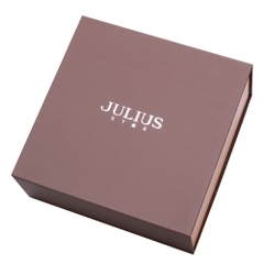 Combo Quà Tặng Đồng Hồ Nữ Julius Star JS-040A Sapphire Julius Star Hàn Quốc Dây Thép (Bạc)