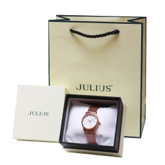 Combo Quà Tặng Đồng Hồ Nữ JA-1309LC Kèm Dây Mesh + Lắc Tay JSP078