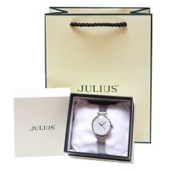 Combo Đồng Hồ Nữ JA-924 Julius Hàn Quốc Dây Thép