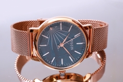 Đồng Hồ Nữ JA-888D1 Julius Hàn Quốc Dây Thép (Đồng Mặt Xanh)