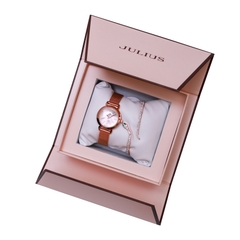 Combo Quà Tặng Đồng Hồ Nữ Julius  JA-732C + Lắc Tay ES190B