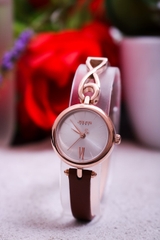 Đồng Hồ Nữ JA-1351B Julius Hàn Quốc Dây Da  (Nâu)