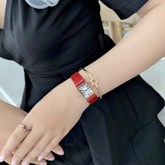 Đồng Hồ Nữ JA-1333B Julius Hàn Quốc Dây Da (Đỏ)