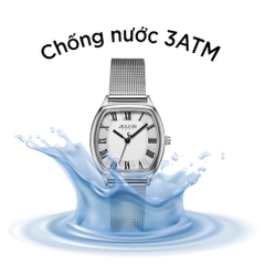 Đồng Hồ Nữ  JA-1242A Julius Hàn Quốc Dây Thép (Bạc)