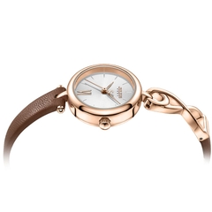 Đồng Hồ Nữ JA-1351B Julius Hàn Quốc Dây Da  (Nâu)