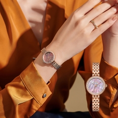 Combo Quà Tặng Đồng Hồ Nữ JA-1421C Julius Hàn Quốc Dây Thép  + Lắc Tay ES214