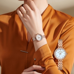 Đồng Hồ Nữ JA-1421B Julius Hàn Quốc Dây Thép (Đồng)