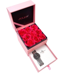 Combo Đồng Hồ Nữ JS-022A + Nhẫn Moissanite ES290AS