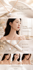 Dây chuyền JULIUS Ngọc trai Bạc 925 (V.Hồng) JSP-0031