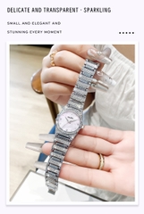 Đồng Hồ Nữ GAIDU KD-3003 Dây Thép (Hồng Xà Cừ)