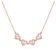 Nữ Trang JULIUS JSP-0002A Bạc 925 Hình Cỏ 4 Lá (Vàng Đồng)