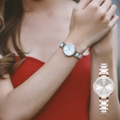 Đồng Hồ Nữ  JA-1209A Julius Hàn Quốc Dây Thép (Hồng Mặt Trắng)