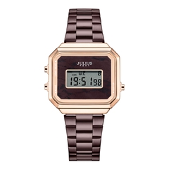 Đồng Hồ Nữ JA-1347C Julius Hàn Quốc Dây Thép (Nâu)