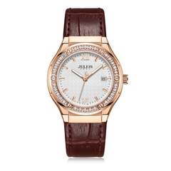 Đồng Hồ Nữ JA-1395 Julius Hàn Quốc Dây Da (4 Màu)