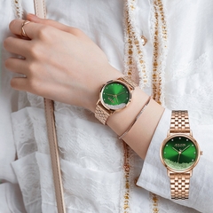 Combo Đồng Hồ Nữ JA-1283B Julius Hàn Quốc + Vòng Tay Hình Chú Rắn ES190B