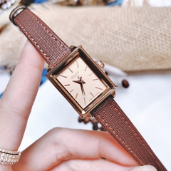 Combo Đồng Hồ Nữ Julius Hàn Quốc Dây Da JA-787E + Vòng Tay Julius JSB078