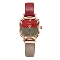 Đồng Hồ Nữ JA-1240C Julius Hàn Quốc Dây Da (Đỏ)
