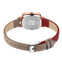 Đồng Hồ Nữ JA-1240C Julius Hàn Quốc Dây Da (Đỏ)