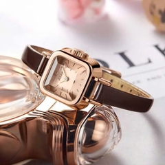 Đồng hồ nữ JA-496C Julius Hàn Quốc Dây Da (Nâu)