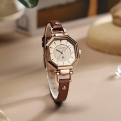 Đồng Hồ Nữ JA-750C Julius Hàn Quốc Dây Da (Nâu)