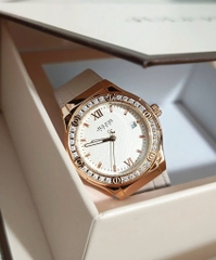 Đồng Hồ Nữ JA-1395C Julius Hàn Quốc Dây Da (Trắng)