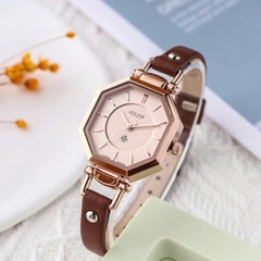 Đồng Hồ Nữ JA-750C Julius Hàn Quốc Dây Da (Nâu)
