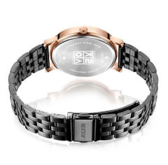 Đồng Hồ Nữ JA-1144E Julius Hàn Quốc dây thép (Đen)