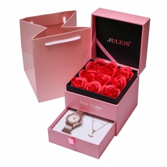 Combo Quà Tặng Đồng Hồ Nữ Julius JA-1395 + JSP008