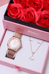 Combo Quà Tặng Đồng Hồ Nữ Julius JA-1395 + JSP008