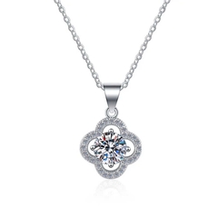 Dây Chuyền ESME ES171AKC Kim Cương Đá Moissanite Bạc 925 Xi Kim 5 lớp