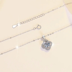 Dây Chuyền ESME ES171AKC Kim Cương Đá Moissanite Bạc 925 Xi Kim 5 lớp